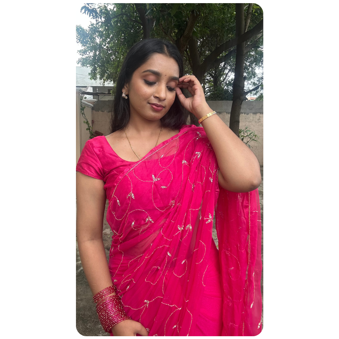 Designer Stone Work Saree