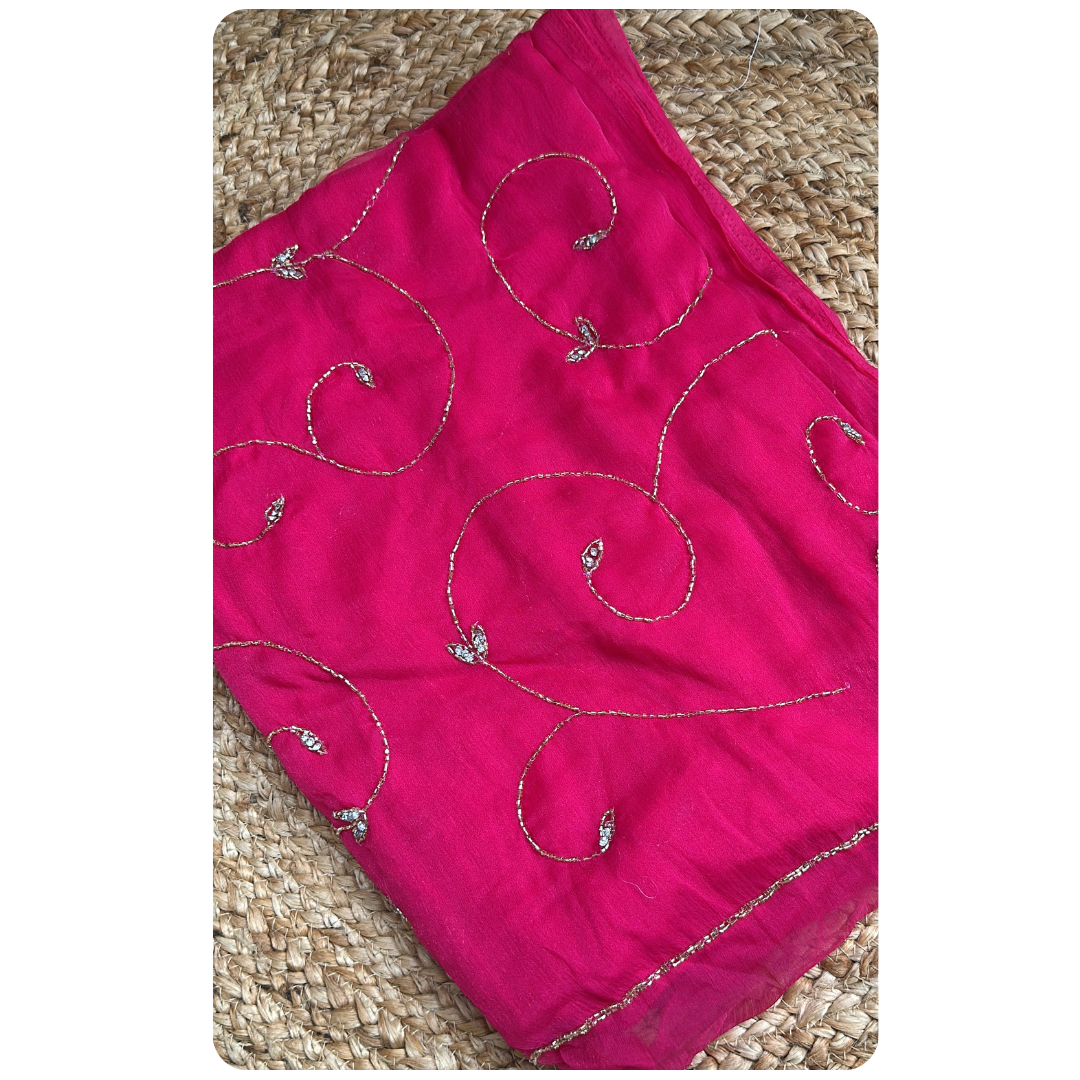 Designer Stone Work Saree