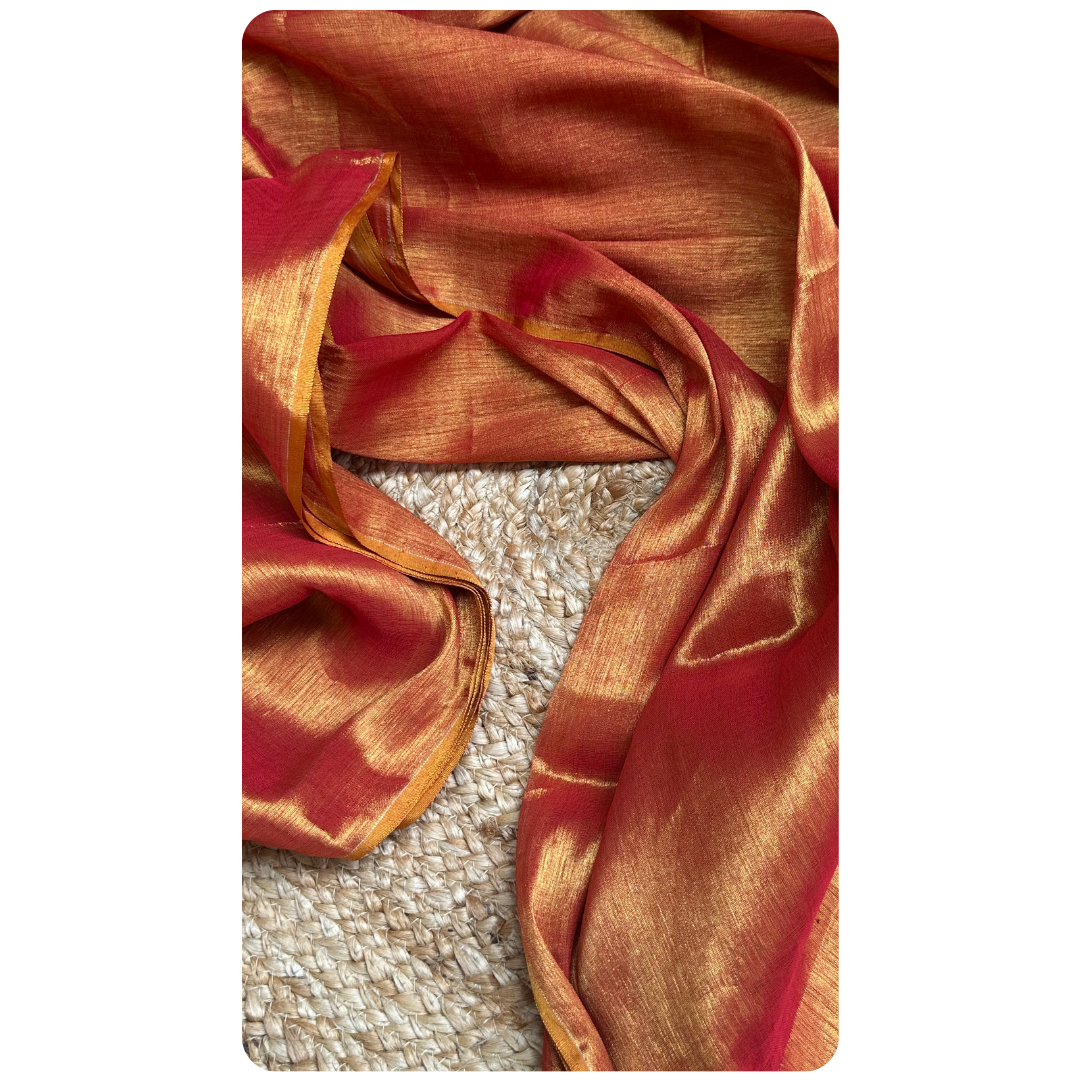 Handloom Tissue Saree With Dual Blouses