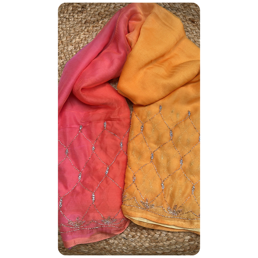 Multi Sunset Designer Saree