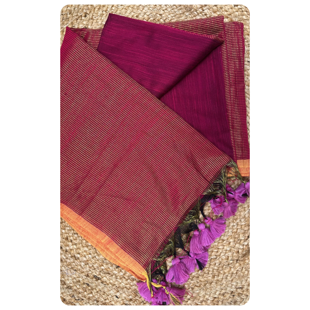 Mul Cotton Tissue Saree(Handloom)