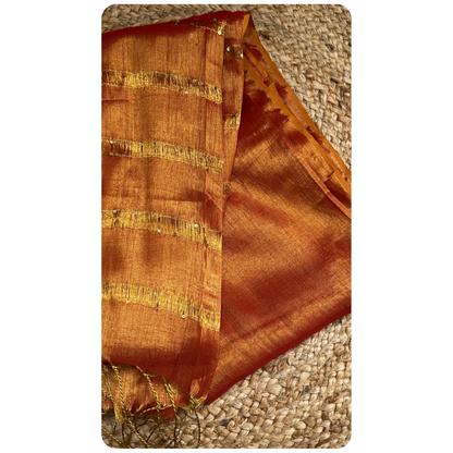 Handloom Tissue Saree With Dual Blouses